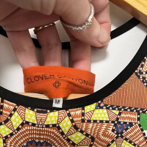 Clover Canyon Neoprene Bodycon Cocktail Dress Made in USA Size Medium - Picture 4 of 9